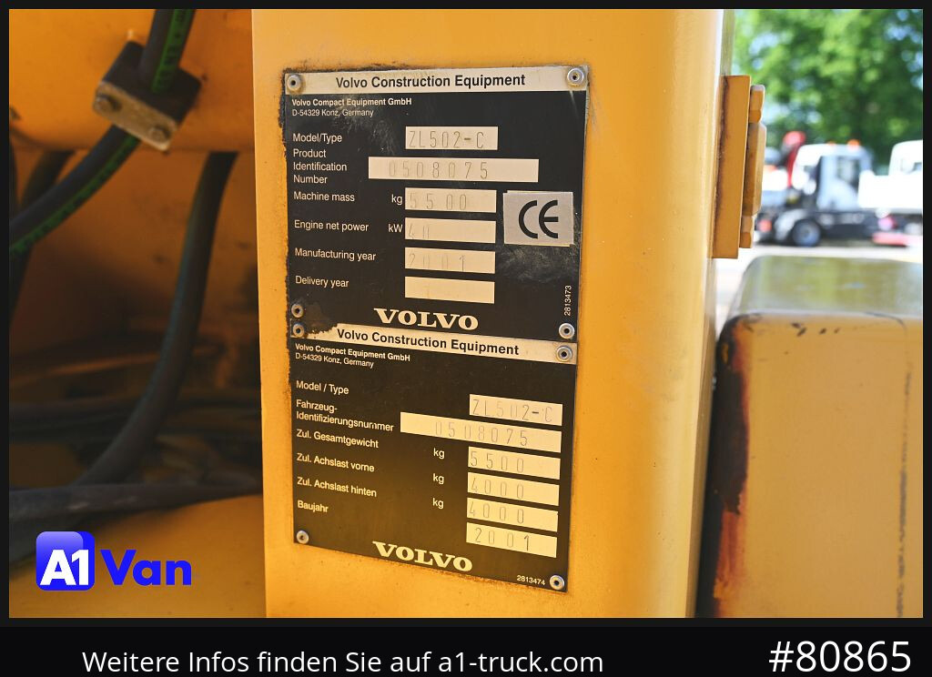 VOLVO Volvo ZL 502-C - اللودر بعجل: صورة 2 VOLVO Volvo ZL 502-C - اللودر بعجل: صورة 2