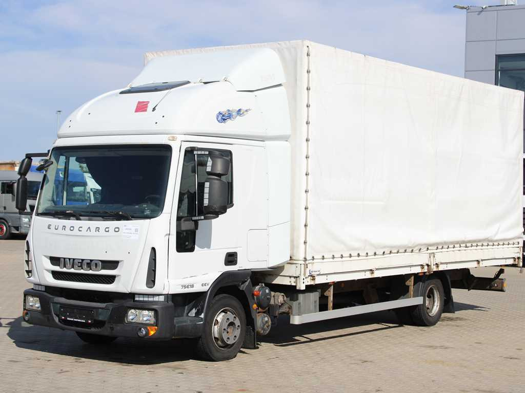 Iveco EUROCARGO ML 75E18, EURO 5EEV, PNEU 90%, SIDE - شاحنة ذات ستائر جانبية: صورة 1 Iveco EUROCARGO ML 75E18, EURO 5EEV, PNEU 90%, SIDE - شاحنة ذات ستائر جانبية: صورة 1