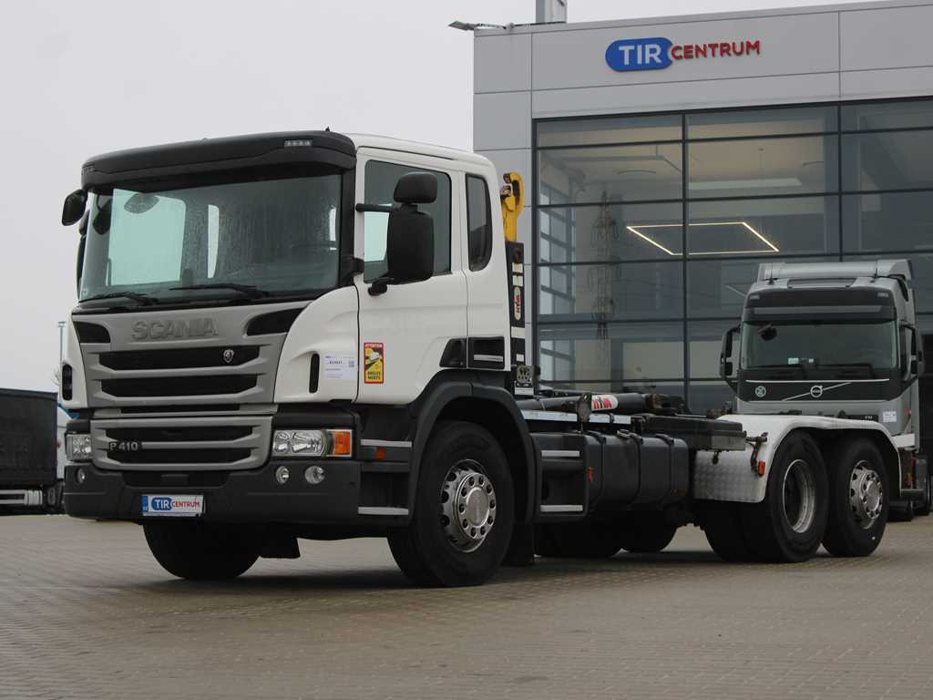 Scania P410, EURO 6, 6X2, CONTAINER HOOK CARRIER, LIFTING AXLE - شاحنة برافعة خطافية: صورة 1 Scania P410, EURO 6, 6X2, CONTAINER HOOK CARRIER, LIFTING AXLE - شاحنة برافعة خطافية: صورة 1