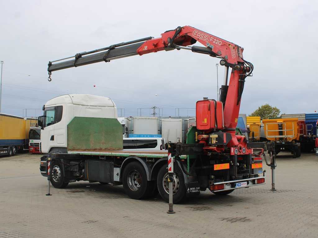 Scania R 500, 6X2, EURO 4, OPTICRUISE, HYDRAULIC ARM FASSI F220A.23 - شاحنات مسطحة, شاحنة كرين: صورة 5 Scania R 500, 6X2, EURO 4, OPTICRUISE, HYDRAULIC ARM FASSI F220A.23 - شاحنات مسطحة, شاحنة كرين: صورة 5