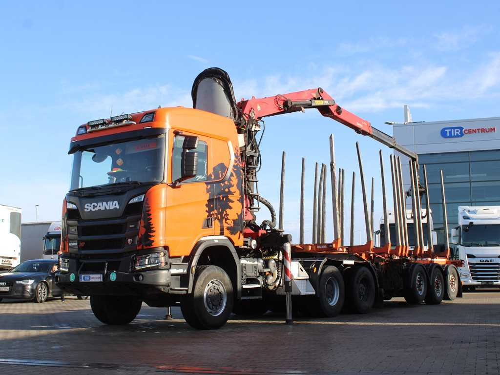 Scania R500, 6x6, RETARDER, OPTICRUISE, PALFINGER EPSILON Q170Z96, NAVIGATION - رأس تريلا, نصف مقطورة اخشاب: صورة 1 Scania R500, 6x6, RETARDER, OPTICRUISE, PALFINGER EPSILON Q170Z96, NAVIGATION - رأس تريلا, نصف مقطورة اخشاب: صورة 1