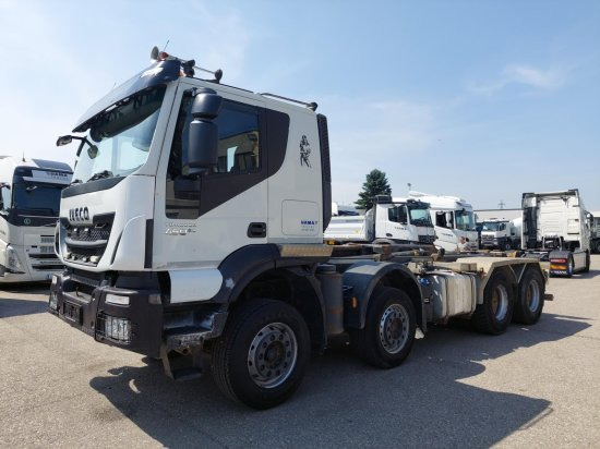 Iveco 8x4 Meiller Abroller, Automatik, E6, Retarder, - شاحنة برافعة خطافية, شاحنة كرين: صورة 1 Iveco 8x4 Meiller Abroller, Automatik, E6, Retarder, - شاحنة برافعة خطافية, شاحنة كرين: صورة 1