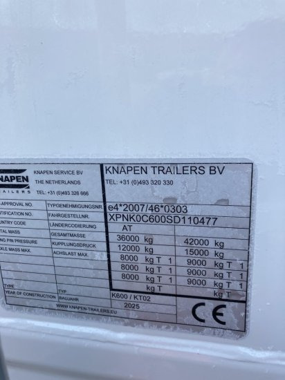Knapen K600 Schubboden, Seitentüren , 87m³, Liftachse, Alu-Felgen, 6mm - نصف مقطورة ذات أرضية سير: صورة 3 Knapen K600 Schubboden, Seitentüren , 87m³, Liftachse, Alu-Felgen, 6mm - نصف مقطورة ذات أرضية سير: صورة 3