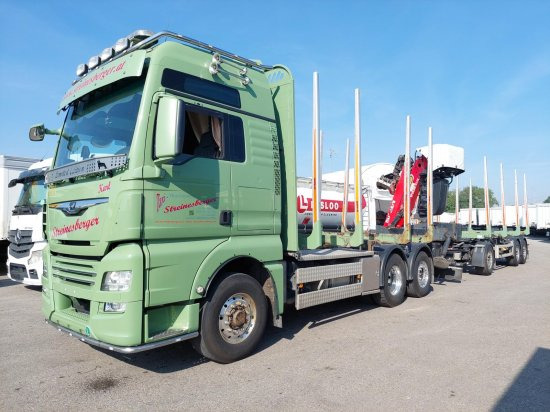 MAN TGX 26.500 6x4x4 Holztransporter, Motor Neu - شاحنة قطع الأشجار, شاحنة كرين: صورة 1 MAN TGX 26.500 6x4x4 Holztransporter, Motor Neu - شاحنة قطع الأشجار, شاحنة كرين: صورة 1