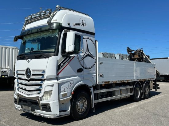 Mercedes-Benz Actros 2545 L 6x2, Retarder, Pritsche, Hiab XS 166 D-4 PRO, E5 - شاحنات مسطحة, شاحنة كرين: صورة 1 Mercedes-Benz Actros 2545 L 6x2, Retarder, Pritsche, Hiab XS 166 D-4 PRO, E5 - شاحنات مسطحة, شاحنة كرين: صورة 1