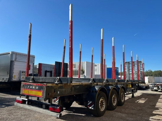 Schwarzmüller Holzauflieger, 8 Rungenpaare, SAF-Achsen, Liftachse - نصف مقطورة اخشاب: صورة 5 Schwarzmüller Holzauflieger, 8 Rungenpaare, SAF-Achsen, Liftachse - نصف مقطورة اخشاب: صورة 5
