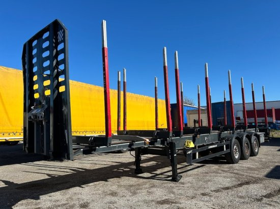 Schwarzmüller Holzauflieger, 8 Rungenpaare, SAF-Achsen, Liftachse - نصف مقطورة اخشاب: صورة 1 Schwarzmüller Holzauflieger, 8 Rungenpaare, SAF-Achsen, Liftachse - نصف مقطورة اخشاب: صورة 1