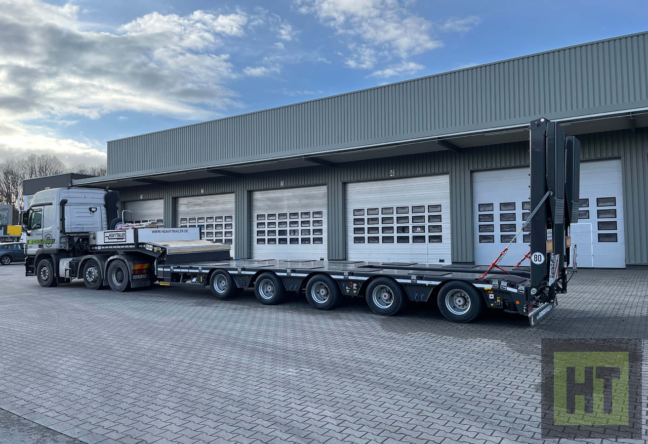 Faymonville 5-Achs-Tele-Semi mit Halbachsen "Twinaxle" und hydr. Rampen - نصف مقطورة بلودر منخفض: صورة 1 Faymonville 5-Achs-Tele-Semi mit Halbachsen "Twinaxle" und hydr. Rampen - نصف مقطورة بلودر منخفض: صورة 1