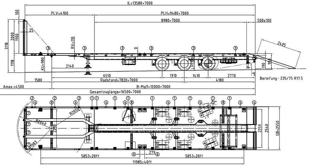 Meusburger 3-Achs-Mega-Tele-Plateau-Sattelauflieger - نصف مقطورة مسطحة: صورة 4 Meusburger 3-Achs-Mega-Tele-Plateau-Sattelauflieger - نصف مقطورة مسطحة: صورة 4