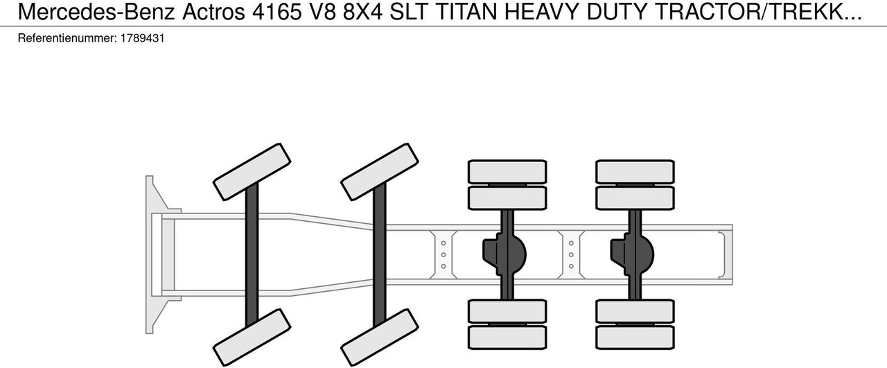 مقطورة السحب Mercedes-Benz Actros 4165 V8 8X4 SLT TITAN HEAVY DUTY TRACTOR/: صورة 24