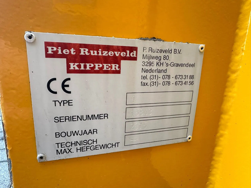 حاوية شحن Piet Ruizeveld AFZET CONTAINER KIPPER SYSTEEM HAAK EN KABEL: صورة 11 حاوية شحن Piet Ruizeveld AFZET CONTAINER KIPPER SYSTEEM HAAK EN KABEL: صورة 11