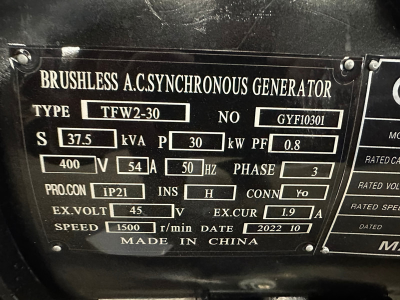 مجموعة المولد للبيع  Giga power 37.5 KVA Open generator set - LT-W30GF: صورة 8