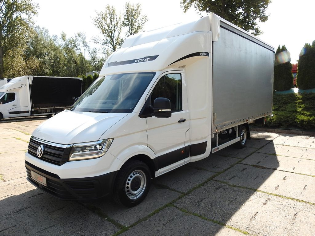 شاحنة مغلقة بستائر جانبية, الشاحنات الصغيرة كابينة مزدوجة Volkswagen CRAFTER PRITSCHE PLANE 10 PALETTEN WEBASTO A/C: صورة 6