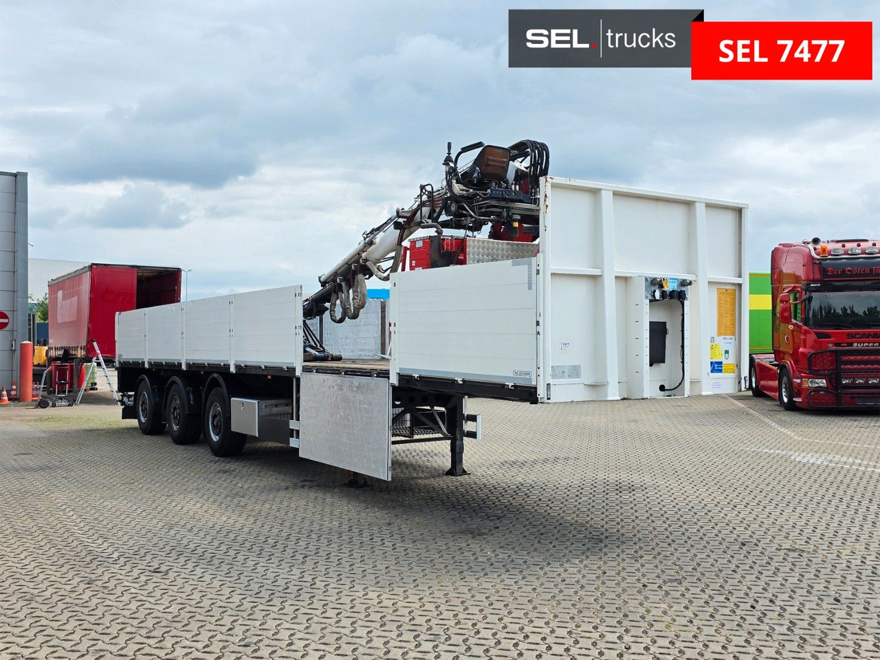 Fellechner SB31-L36 / Rollkran / Lenkachse - نصف مقطورة مسطحة: صورة 3 Fellechner SB31-L36 / Rollkran / Lenkachse - نصف مقطورة مسطحة: صورة 3