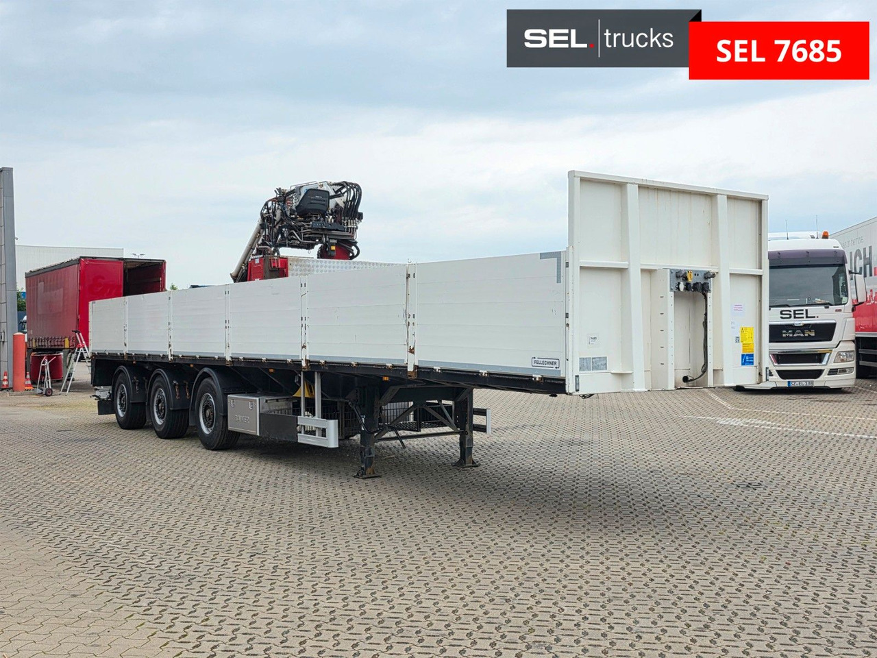 Fellechner SB31-L36 / Rollkran / Lenkachse - نصف مقطورة مسطحة: صورة 3 Fellechner SB31-L36 / Rollkran / Lenkachse - نصف مقطورة مسطحة: صورة 3