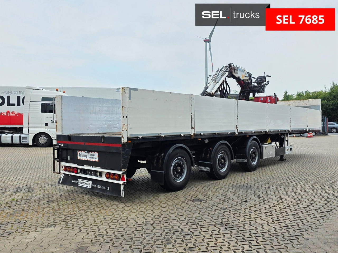 Fellechner SB31-L36 / Rollkran / Lenkachse - نصف مقطورة مسطحة: صورة 5 Fellechner SB31-L36 / Rollkran / Lenkachse - نصف مقطورة مسطحة: صورة 5