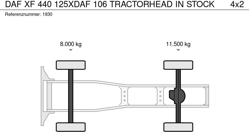 رأس تريلا DAF XF 440 125XDAF 106 TRACTORHEAD IN STOCK: صورة 17 رأس تريلا DAF XF 440 125XDAF 106 TRACTORHEAD IN STOCK: صورة 17