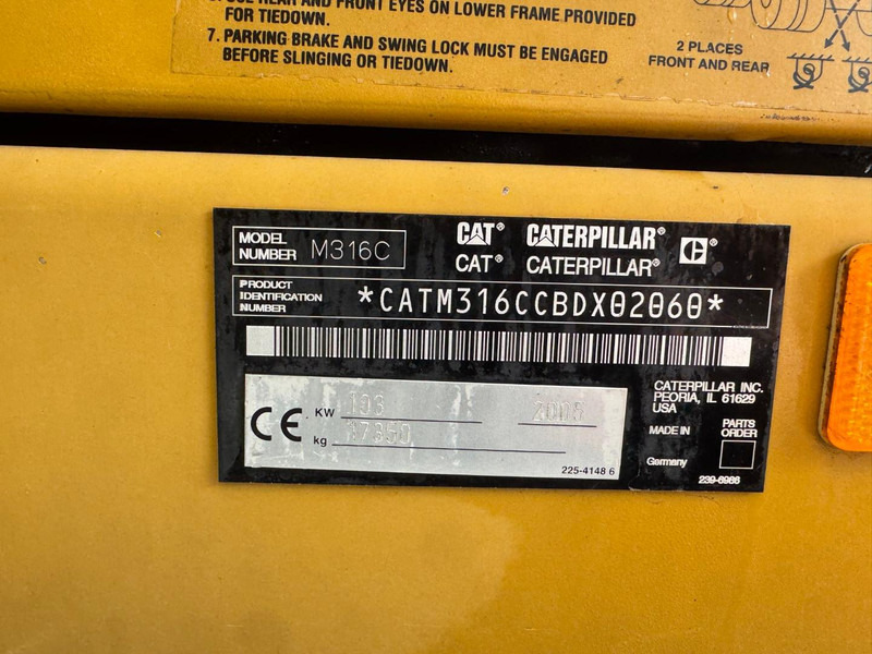 حفار ذو عجلات Caterpillar M 316 C: صورة 11