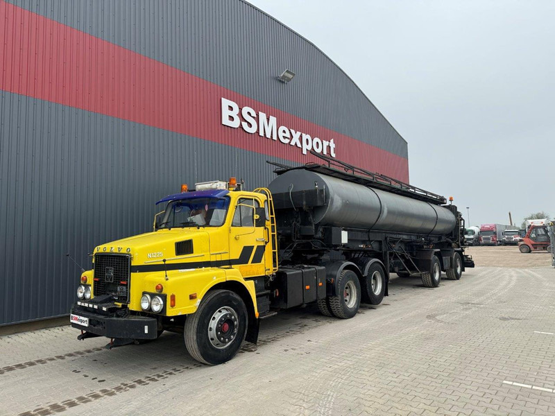 Volvo N12 + bitum spreader semitrailer - شاحنة صهريج: صورة 1 Volvo N12 + bitum spreader semitrailer - شاحنة صهريج: صورة 1