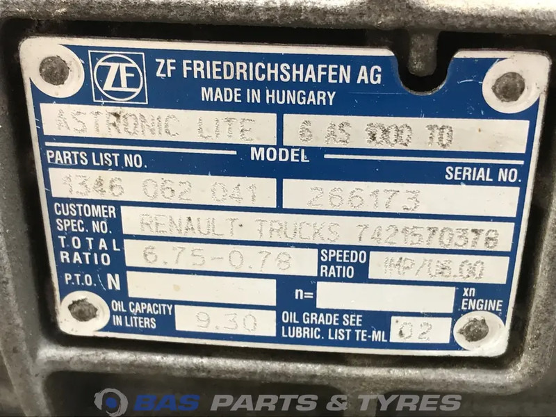 ZF D-Serie Renault 6AS1000 TO Ecotronic mid Versnellingsbak ATO1056 - صندوق التروس - شاحنة: صورة 5 ZF D-Serie Renault 6AS1000 TO Ecotronic mid Versnellingsbak ATO1056 - صندوق التروس - شاحنة: صورة 5