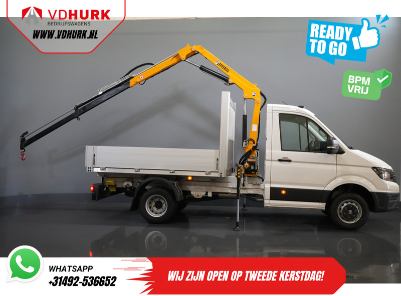 Volkswagen Crafter 50 165 pk Effer 352S Kraan/ Crane/ Kran/ Autokran/ PTO/ Open laadbak/ Dubbel Lucht - شاحنة توصيل مغلقة: صورة 2 Volkswagen Crafter 50 165 pk Effer 352S Kraan/ Crane/ Kran/ Autokran/ PTO/ Open laadbak/ Dubbel Lucht - شاحنة توصيل مغلقة: صورة 2