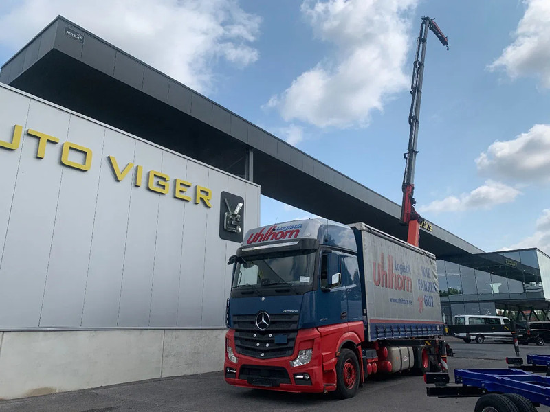 Mercedes-Benz Actros 2548 6X2 + Aanhanger*Palfinger crane*Cruise control*Airco* - شاحنة ذات ستائر جانبية, شاحنة كرين: صورة 1 Mercedes-Benz Actros 2548 6X2 + Aanhanger*Palfinger crane*Cruise control*Airco* - شاحنة ذات ستائر جانبية, شاحنة كرين: صورة 1
