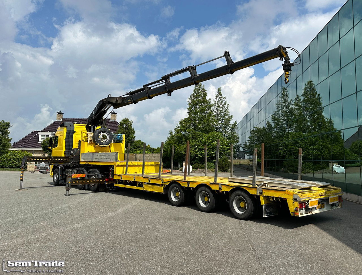 Volvo FH 12.460 Manual Gear 6X2 Euro 3 Only 493.000 KM Hiab 350 - 5 With Nootebo - مقطورة السحب: صورة 3 Volvo FH 12.460 Manual Gear 6X2 Euro 3 Only 493.000 KM Hiab 350 - 5 With Nootebo - مقطورة السحب: صورة 3