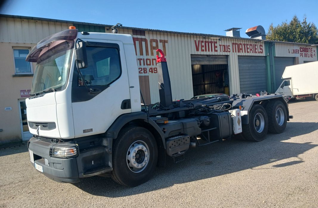 Ampliroll Renault 420 DXI 6X2 - شاحنة برافعة خطافية: صورة 1 Ampliroll Renault 420 DXI 6X2 - شاحنة برافعة خطافية: صورة 1
