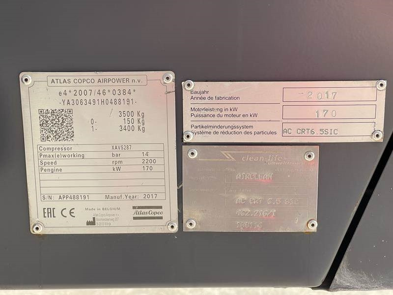 Atlas-Copco XAVS 287 - ضاغط هوائي: صورة 4 Atlas-Copco XAVS 287 - ضاغط هوائي: صورة 4