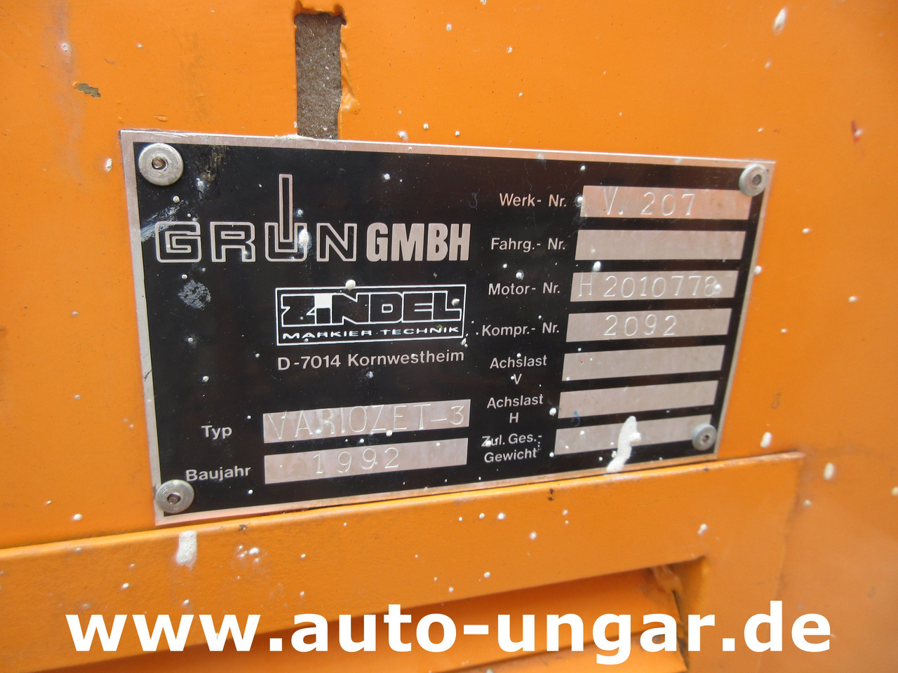 معــدات الاسفلت Graco LineLazer II 5900  auf Zindel VarioZet Linedriver Perlstreuer + Airless-Farb-Spritze Hofmann: صورة 13