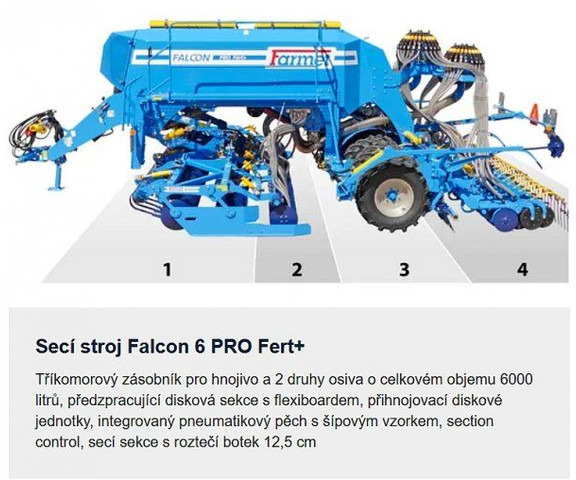 Farmet Falcon 6 PRO Fert+ - آلة بذر الحصاد: صورة 2 Farmet Falcon 6 PRO Fert+ - آلة بذر الحصاد: صورة 2