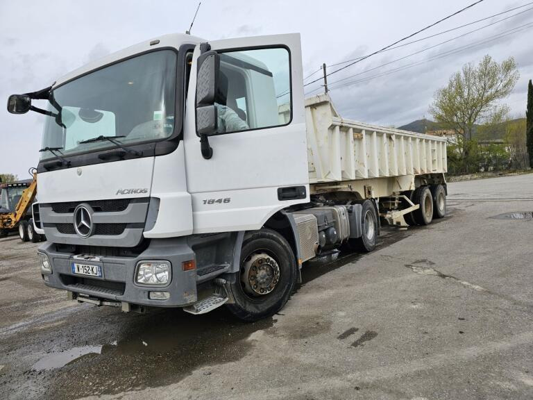 Mercedes Actros 1846 - رأس تريلا, نصف مقطورة قلابة: صورة 1 Mercedes Actros 1846 - رأس تريلا, نصف مقطورة قلابة: صورة 1