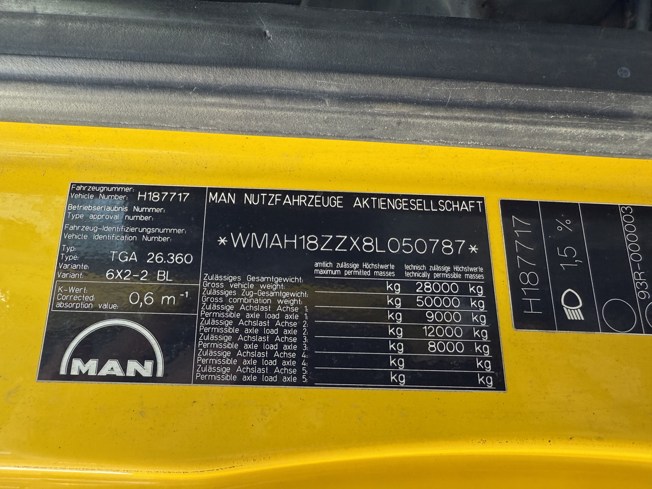 MAN TGA 26.360 6X2 Kipper Kran Palfinger 15500 - شاحنة قلاب, شاحنة كرين: صورة 5 MAN TGA 26.360 6X2 Kipper Kran Palfinger 15500 - شاحنة قلاب, شاحنة كرين: صورة 5