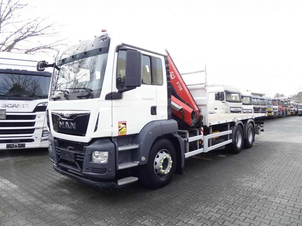 MAN TGS 26.320 6X4 BB mit Kran Fassi F175 - شاحنة كرين, شاحنات مسطحة: صورة 1 MAN TGS 26.320 6X4 BB mit Kran Fassi F175 - شاحنة كرين, شاحنات مسطحة: صورة 1