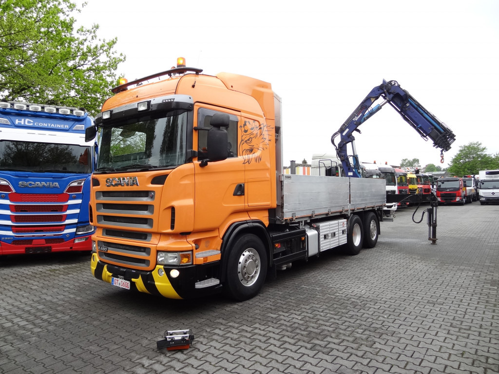 Scania R480 6X2*4 Kran Atlas 240 bis 20 Meter - شاحنات مسطحة, شاحنة كرين: صورة 1 Scania R480 6X2*4 Kran Atlas 240 bis 20 Meter - شاحنات مسطحة, شاحنة كرين: صورة 1