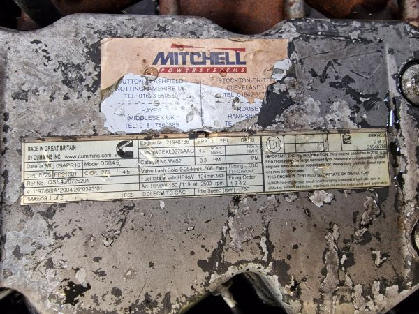 Cummins QSB4.5 CPL 8725 Engine (Plant) - محرك - آلات الإنشاء: صورة 2 Cummins QSB4.5 CPL 8725 Engine (Plant) - محرك - آلات الإنشاء: صورة 2