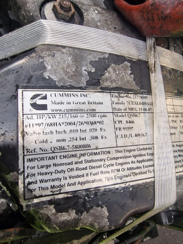 Cummins QSB6.7 CPL 8466 Engine (Industrial) - محرك - معدات صناعية: صورة 2 Cummins QSB6.7 CPL 8466 Engine (Industrial) - محرك - معدات صناعية: صورة 2