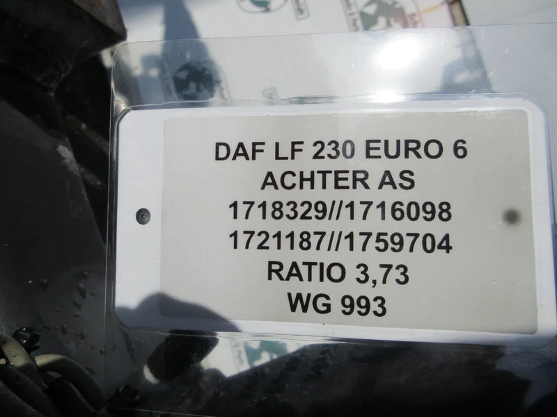 DAF 1718329 // 1716098 // 1721187 // 1759704 RATIO 3.73 DAF LF 230 EURO 6 MODEL 2020 - المحور الخلفي - شاحنة: صورة 5 DAF 1718329 // 1716098 // 1721187 // 1759704 RATIO 3.73 DAF LF 230 EURO 6 MODEL 2020 - المحور الخلفي - شاحنة: صورة 5