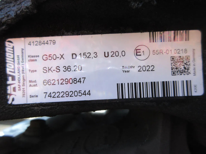 Iveco 41284479 G50-X D152,3 U 20,0 SK-S36.20 MODEL 2023 41284479 G50-X D152,3 U 20,0 SK-S36.20 MODEL 2023 - قارنة سرجية - شاحنة: صورة 5 Iveco 41284479 G50-X D152,3 U 20,0 SK-S36.20 MODEL 2023 41284479 G50-X D152,3 U 20,0 SK-S36.20 MODEL 2023 - قارنة سرجية - شاحنة: صورة 5