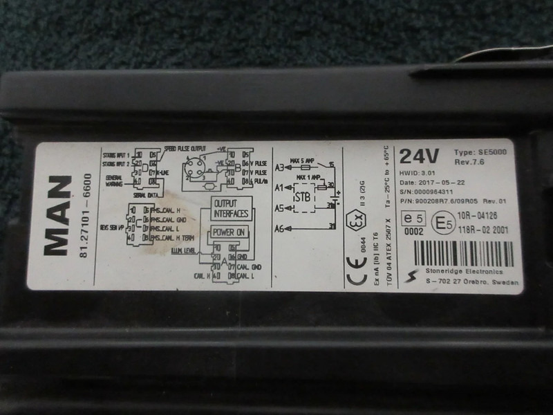 النظام الكهربائي - شاحنة MAN 81.27101-6600 TACHOGRAAF MAN 18.460 MODEL EURO 6: صورة 6 النظام الكهربائي - شاحنة MAN 81.27101-6600 TACHOGRAAF MAN 18.460 MODEL EURO 6: صورة 6