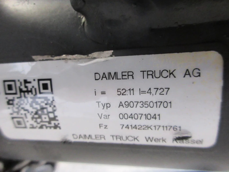 Mercedes-Benz A 003 350 04 00 A 907 350 17 01 / D74142 VAR 004071041 // 52:11=4,727 - المحور الخلفي - شاحنة توصيل مغلقة: صورة 5 Mercedes-Benz A 003 350 04 00 A 907 350 17 01 / D74142 VAR 004071041 // 52:11=4,727 - المحور الخلفي - شاحنة توصيل مغلقة: صورة 5