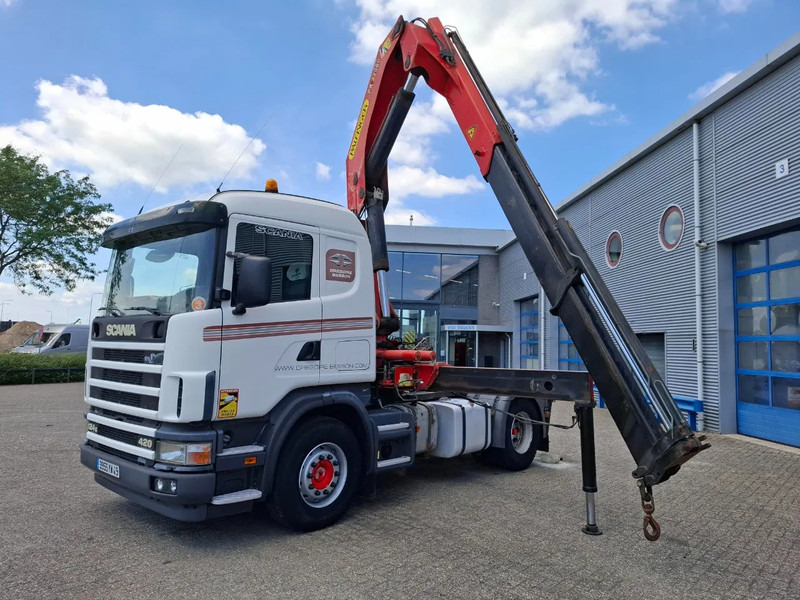 Scania 124G-420 / RETARDER / PALFINGER PK32080 / DOUBLE TANK / AIRCO / GOOD CONDITION / MANUAL / EURO-3 / 2004 - شاحنة كرين: صورة 1 Scania 124G-420 / RETARDER / PALFINGER PK32080 / DOUBLE TANK / AIRCO / GOOD CONDITION / MANUAL / EURO-3 / 2004 - شاحنة كرين: صورة 1