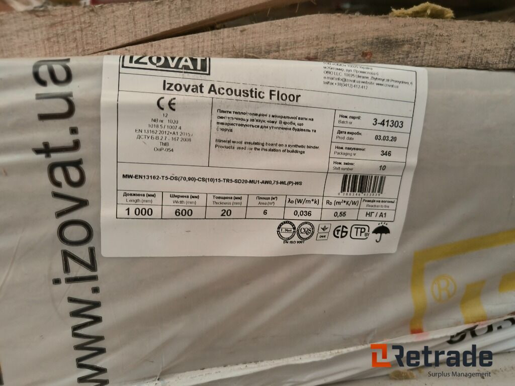 Trinnlydplate 330m2, 1000x600x20mm - أدوات ومعدات: صورة 5 Trinnlydplate 330m2, 1000x600x20mm - أدوات ومعدات: صورة 5