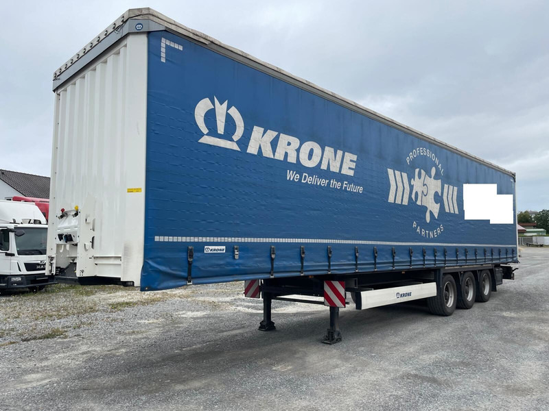 Krone SD Hubdach verbreiterbar Edscha Getränke Standard - نصف مقطورة بستائر جانبية: صورة 1 Krone SD Hubdach verbreiterbar Edscha Getränke Standard - نصف مقطورة بستائر جانبية: صورة 1