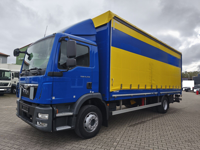 MAN TGM 15.250 Plane Gardine Euro 6 4x2 AHK LBW (39) - شاحنة ذات ستائر جانبية: صورة 1 MAN TGM 15.250 Plane Gardine Euro 6 4x2 AHK LBW (39) - شاحنة ذات ستائر جانبية: صورة 1