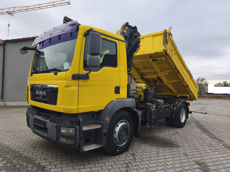 MAN TGM 18.290 4x2 BB Meiller Palfinger PK 14002EH D 14,5 m - شاحنة قلاب, شاحنة كرين: صورة 1 MAN TGM 18.290 4x2 BB Meiller Palfinger PK 14002EH D 14,5 m - شاحنة قلاب, شاحنة كرين: صورة 1