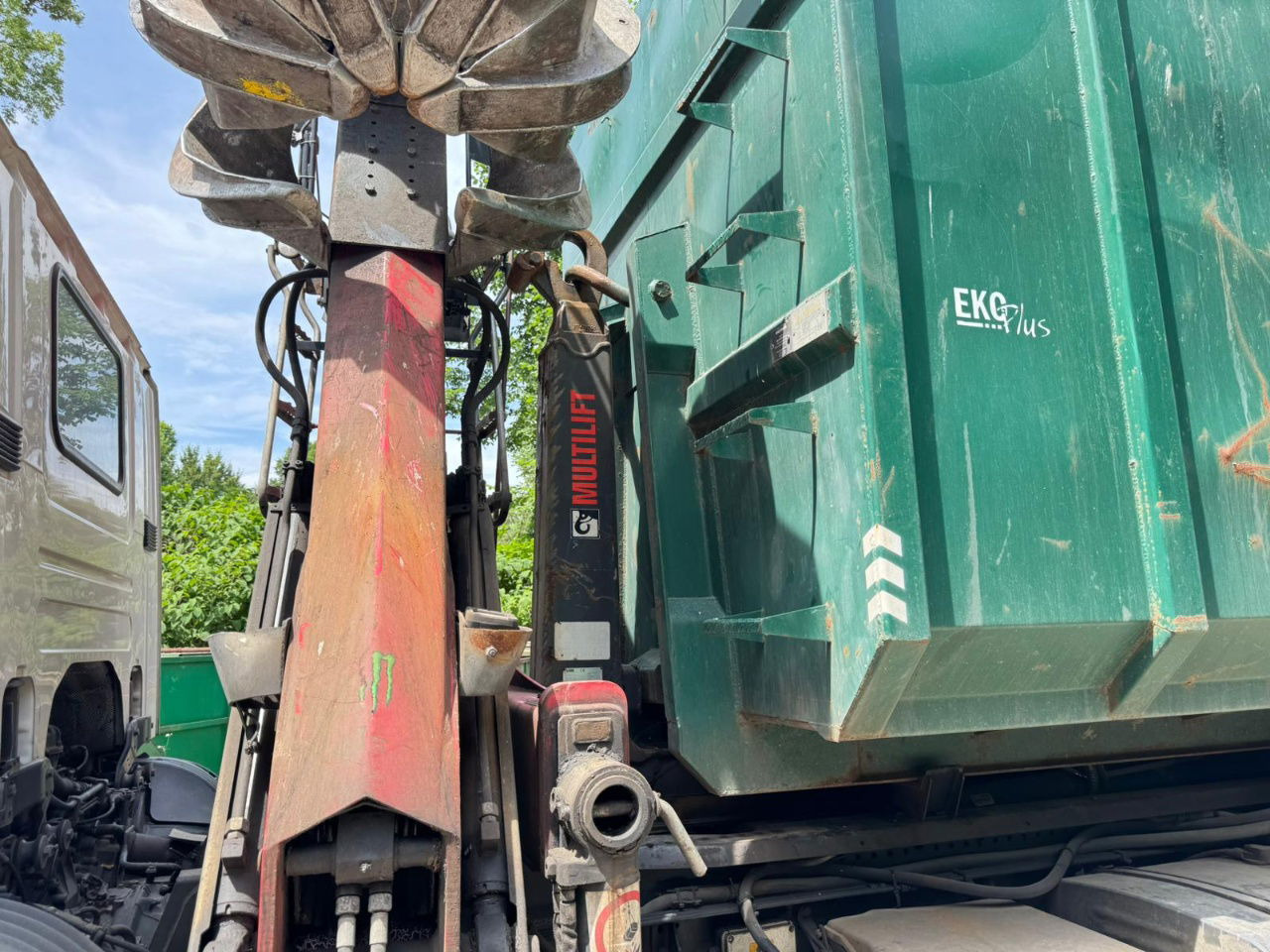 Scania P 410 6x2 penz crane 12Z + abroll multilift + scissors - steering axle - ناقلة حاويات/ شاحنة حاويات: صورة 3 Scania P 410 6x2 penz crane 12Z + abroll multilift + scissors - steering axle - ناقلة حاويات/ شاحنة حاويات: صورة 3