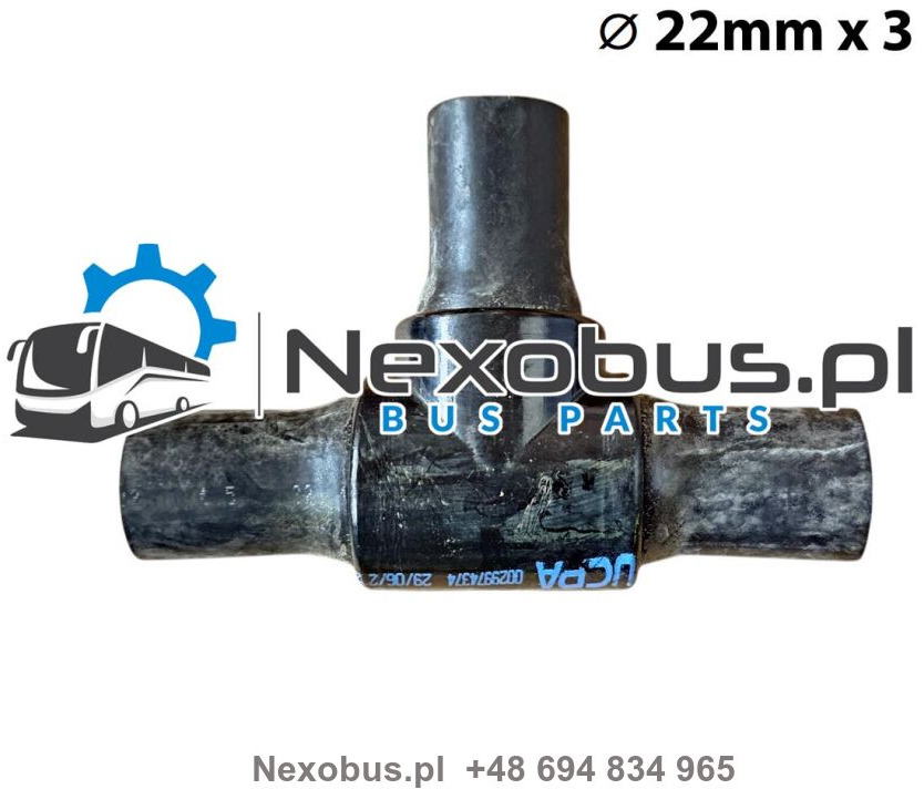 Trójnik układu ogrzewania 3x fi22mm Setra 5.. Mercedes Tourismo Euro 6 - الحرارة/ التهوية - حافلة: صورة 1 Trójnik układu ogrzewania 3x fi22mm Setra 5.. Mercedes Tourismo Euro 6 - الحرارة/ التهوية - حافلة: صورة 1