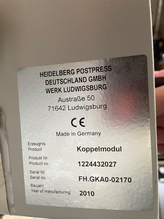 Heidelberg Stahlfolder MCT-DCT 2000 coupling module - آلة الطي: صورة 2 Heidelberg Stahlfolder MCT-DCT 2000 coupling module - آلة الطي: صورة 2