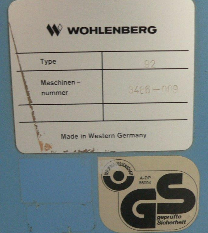 High-speed cutter Wohlenberg WP 92 SPM - آلة قطع الورق: صورة 2 High-speed cutter Wohlenberg WP 92 SPM - آلة قطع الورق: صورة 2